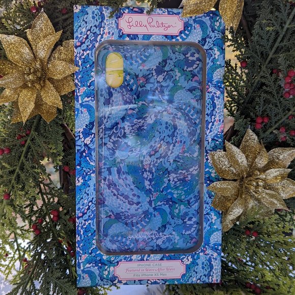 LILLY PULITZER iPhone XS Max Cell Phone Case in Wave After Wave New Boxed - Picture 1 of 5